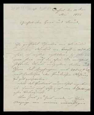 Brief von Louis Spohr an Tobias Haslinger