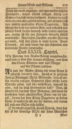 Das XXXIX. Capitel. Wie Florentz den Riesen-König umgebracht, ...