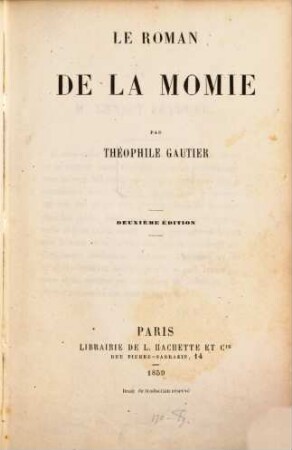 Le roman de la momie