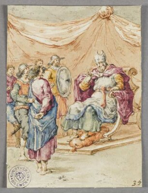 Christus vor Kaiphas, Blatt 35 der Folge: "Leben Christi"