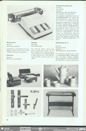 Möbelensemble : Informationen Neue Erzeugnisse