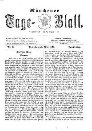 Münchener Tage-Blatt. 1872,5/8 = 4. Mai - Aug.