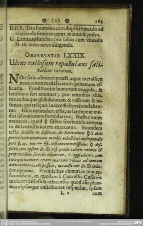 Observatio LXXIX. Ulcus callosum repullulans salivatione curatum