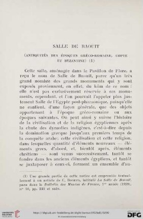 Salle de Baouît (Antiquités des époques gréco-romaine, copte et byzantine)