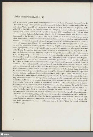 Ulrich von Hutten 1488-1523
