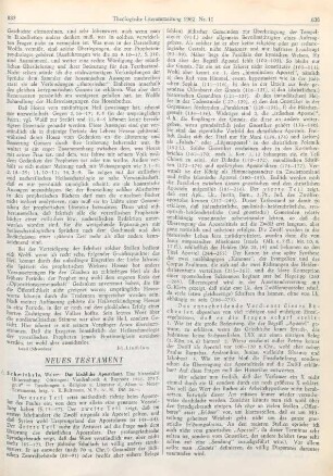 837-840 [Rezension] Schmithals, Walter, Das kirchliche Apostelamt