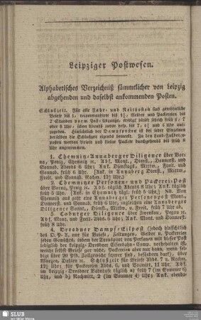 Leipziger Postwesen