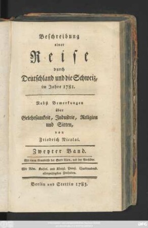 Bd. 2: Mit einem Grundrisse der Stadt Wien, und der Vorstädte