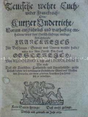 Deutsche Propaganda im Pfälzischen Erbfolgekrieg
