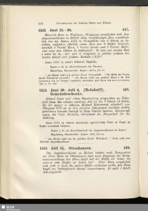 449. 1515, Juli 15. Ottenhausen