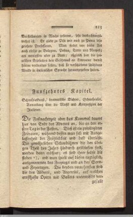 Fünfzehntes Kapitel.