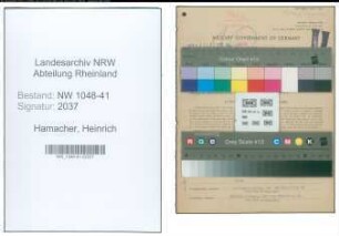 Entnazifizierung Heinrich Hamacher , geb. 17.06.1912 (Polizist)