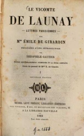 Le Vicomte de Launay, 1