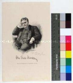 Porträt des Schriftstellers Otto Erich Hartleben nach einem Gemälde von Georg Ludwig Meyn