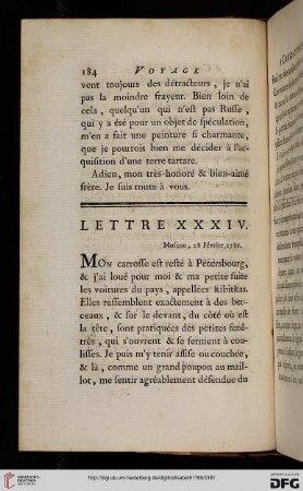 Lettre XXXIV