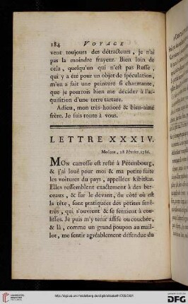 Lettre XXXIV