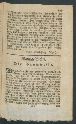 Die Baumwolle