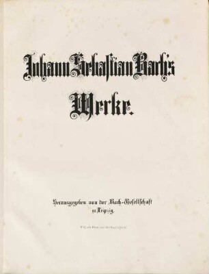 Johann Sebastian Bach's Werke, 25,1. Die Kunst der Fuge