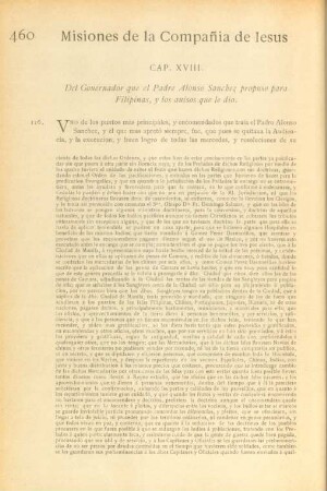 Cap. XVIII. Del Governador que el Padre Alonso Sanchez propuso para Filipinas, y los avisos que le dio