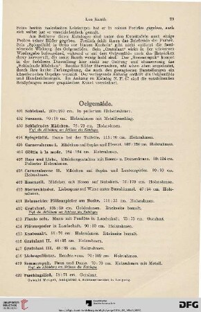 Oelgemälde (Nr. 401-456)