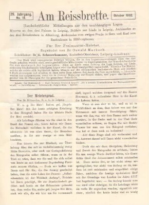 No. 10. Oktober 1902.