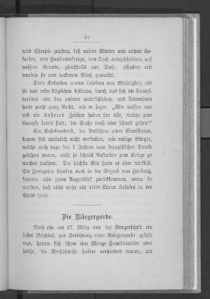 Die Bürgergarde.