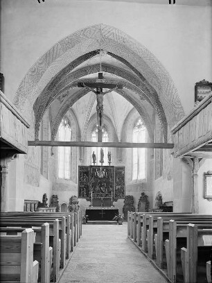 Kamenz. Evangelische Sankt-Just-Kirche. Inneres, Blick in den Chor