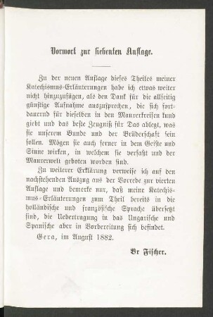 Vorwort zur siebenten Auflage.