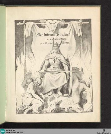 Der hürnen Siegfried : eine altdeutsche Sage