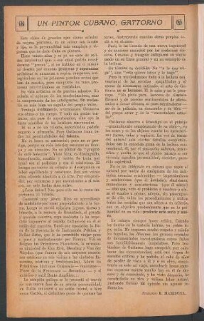 Un pintor cubano, Gattorno