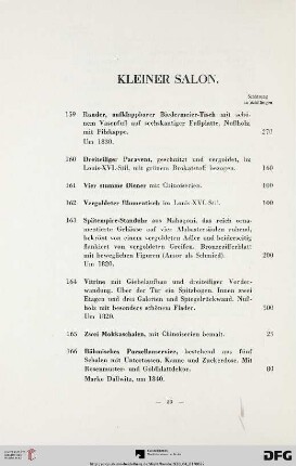 Kleiner Salon (Nr. 159-220)