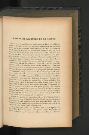 Fables et legendes de la Guinee