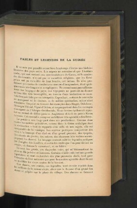 Fables et legendes de la Guinee