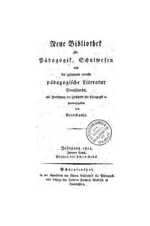 4: Neue Bibliothek für Pädagogik, Schulwesen und die gesammte neueste pädagogische Literatur Deutschlands - 1811 5.-8. Stück