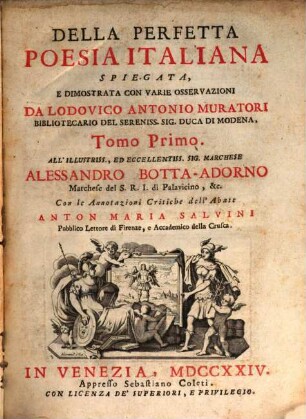 Della Perfetta Poesia Italiana, 1