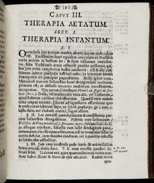 Caput III. Therapia Aetatum.