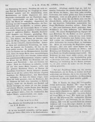 Köstlin, R.: Neue Revision der Grundbegriffe des Criminalrechts. Tübingen: Laupp 1845 (Beschluss von Nr. 93.)