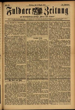 Ausgabe vom Montag, den 05. August 1895.