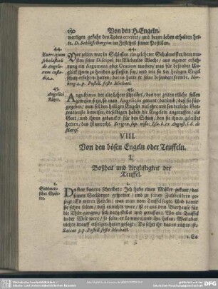 VIII. Von den bösen Engeln oder Teuffeln
