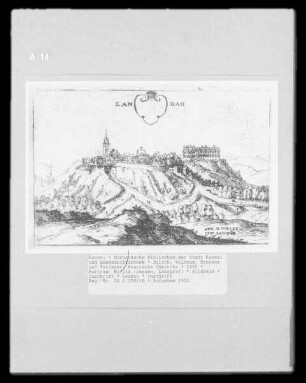 Hessische Chronika — Ansichten von Arolsen, Landau, Volkmarsen und Wetterburg — Landau