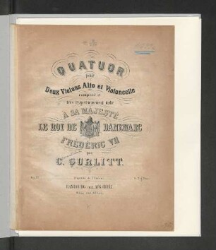 Quatuor pour deux violons, alte et violoncelle : op. 25