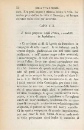 Capo VIII. `E fatto prigione dagli eretici, e condotto in Inghilterra
