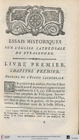 Chapitre premier: Origine de l’Église Cathédrale