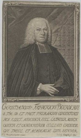 Bildnis des Christianvs Fridericvs Boernervs