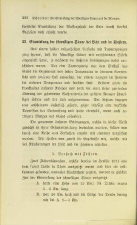 I.1.2. Einwirkung der schwefligen Säure bei Licht und im Finstern.