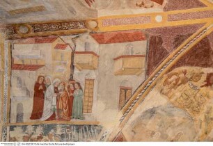 Szenen aus dem Alten Testament und aus dem Leben Christi, Franziskanerheilige und die vier Kardinaltugenden, Heimsuchung