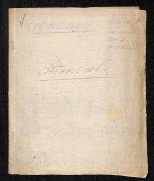 Handschriftlicher Bericht