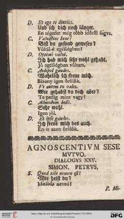Dialogvs XXV.