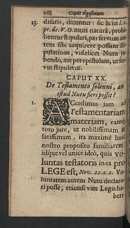 Caput XX. De Testamento solenni
