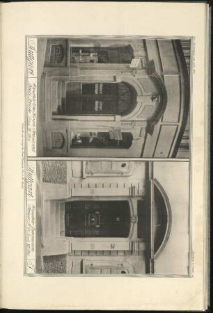 J. Hausthür Ecke Hirsch Strasse und Breite Brücke. Hausthür Gymnasium Strasse No 45